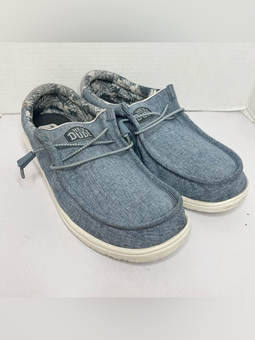 Hey Dude Wally H2O Overcast Men’s Slip on Water Shoes Size 12 Blue Grey - Picture 3 of 16